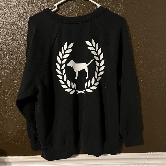 Black Tunic Style Victoria’s Secret Pink Sweater with White Dog, Size Small - Picture 7 of 7